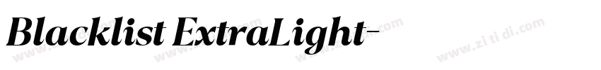 Blacklist ExtraLight字体转换